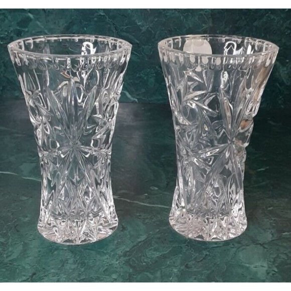 Lenox Fine Crystal Star Vase 4" Made in Czech Republic-New in Box Lot of 2 - Picture 7 of 11